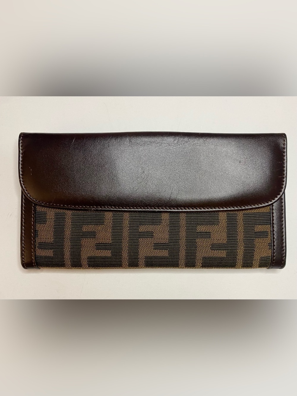 Fendi Brown Zucca Tri-Fold Long Wallet 7.5in x 4in approx. LNC😍 - Picture 3 of 10